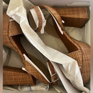 Marc Fisher Sadel Block Heel Ankle Strap Dress Sandals